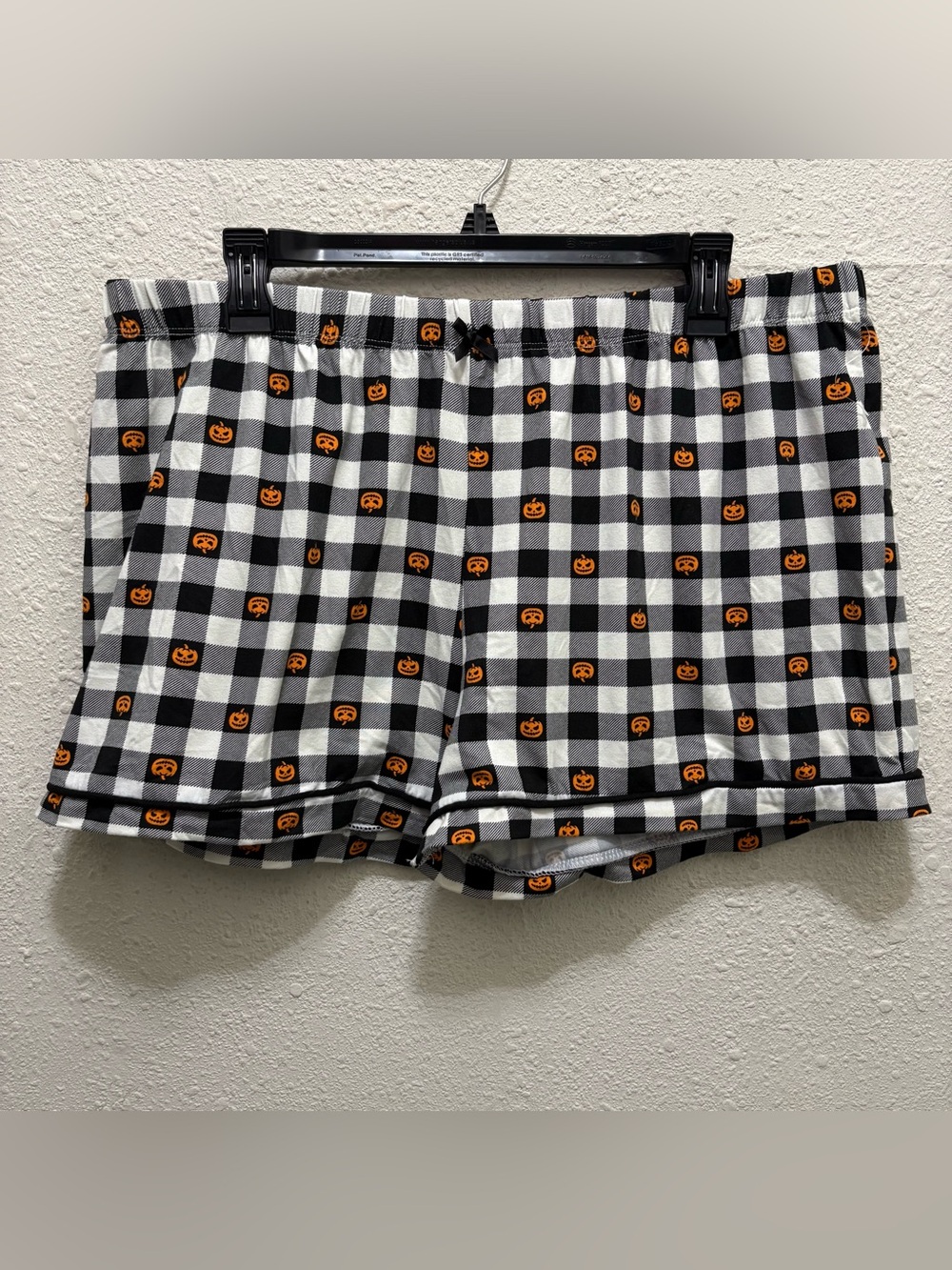 Spooky Night Halloween Gingham Pajama Shorts XL